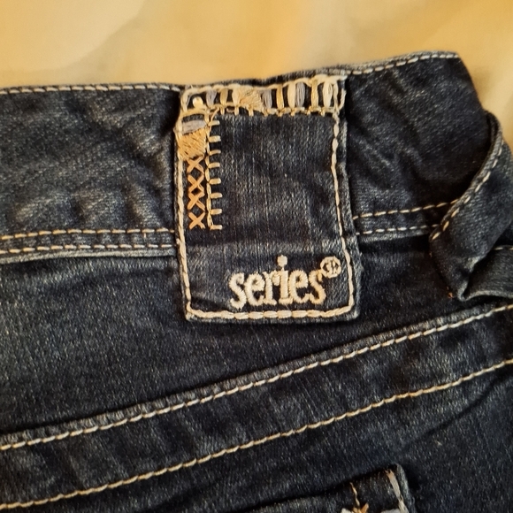 Short & Sexy Series 31 Women's Jean Shorts with Distressed Details & Embroidery - Picture 4 of 9